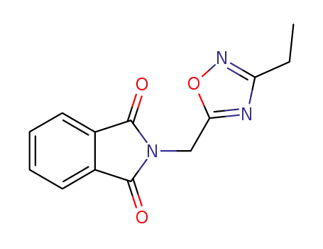 Molecular Structure of 103457-64-3 (1H-Isoindole-1,3(2H)-dione, 2-[(3-ethyl-1,2,4-oxadiazol-5-yl)methyl]-)