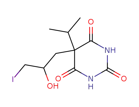 Molecular Structure of 102585-91-1 (5-(2-Hydroxy-3-iodopropyl)-5-isopropyl-2,4,6(1H,3H,5H)-pyrimidinetrione)