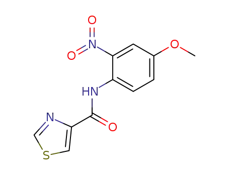Molecular Structure of 94934-31-3 (2'-Nitro-4-thiazolecarbox-p-anisidide)