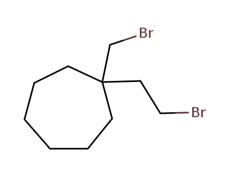 Molecular Structure of 95070-34-1 (Cycloheptane, 1-(2-bromoethyl)-1-(bromomethyl)-)
