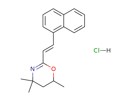 Molecular Structure of 100098-83-7 (4,4,6-trimethyl-2-[(E)-2-naphthalen-1-ylethenyl]-5,6-dihydro-1,3-oxazi ne hydrochloride)