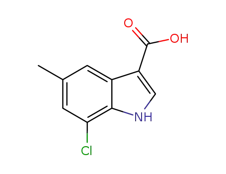 Molecular Structure of 948581-64-4 (1H-Indole-3-carboxylic  acid,  7-chloro-5-methyl-)