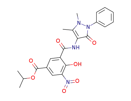 propan-2-yl 5-[(1,5-dimethyl-3-oxo-2-phenyl-2,3-dihydro-1H-pyrazol-4-yl)carbamoyl]-2-hydroxy-3-nitrobenzoate