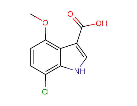 Molecular Structure of 948581-69-9 (1H-Indole-3-carboxylic  acid,  7-chloro-4-methoxy-)