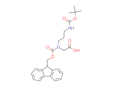 2-[9H-fluoren-9-ylmethoxycarbonyl-[3-[(2-methylpropan-2-yl)oxycarbonylamino]propyl]amino]acetic acid
