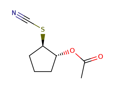 Thiocyanic acid, 2-(acetyloxy)cyclopentyl ester, trans- (9CI)