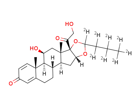Molecular Structure of 1105542-94-6 (BUDESONIDE-D8)