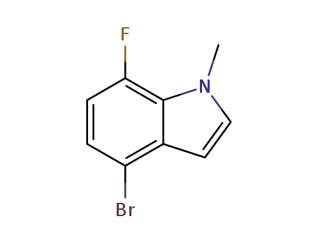 Molecular Structure of 1379336-72-7 (4-BROMO-7-FLUORO-1-METHYL-1H-INDOLE)