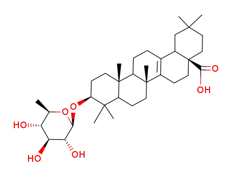 (4aS,6bR,8aR,10S,12aR,12bR,14bR)-10-[(6-deoxy-beta-D-glucopyranosyl)oxy]-2,2,6b,9,9,12a-hexamethyl-1,3,4,5,6,6b,7,8,8a,9,10,11,12,12a,12b,13,14,14b-octadecahydropicene-4a(2H)-carboxylic acid