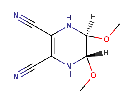 2,3-Pyrazinedicarbonitrile, 1,4,5,6-tetrahydro-5,6-dimethoxy-, trans-
