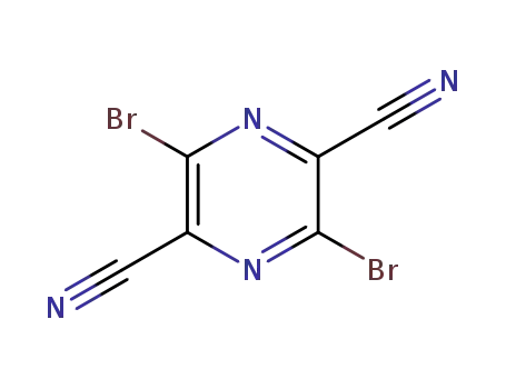 Molecular Structure of 1391026-27-9 (2,5-dicyano-3,6-dibromopyrazine)