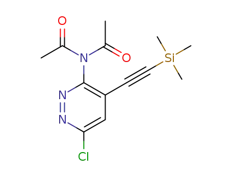 N-Acetyl-N-{6-chloro-4-[(trimethylsilyl)ethynyl]pyridazin-3-yl}acetamide