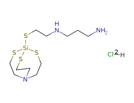 1,3-Propanediamine, N-(2-(2,8,9-trithia-5-aza-1-silabicyclo(3.3.3)undec-1-ylthio)ethyl)-, trihydrochloride