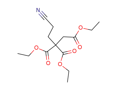 Molecular Structure of 101777-46-2 (4-cyano-butane-1,2,2-tricarboxylic acid triethyl ester)