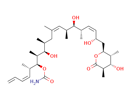 2H-Pyran-2-one,6-[(2S,3Z,5S,6S,7S,8Z,11S,12R,13S,14S,15S,16Z)-14-[(aminocarbonyl)oxy]-2,6,12-trihydroxy-5,7,9,11,13,15-hexamethyl-3,8,16,18-nonadecatetraen-1-yl]tetrahydro-4-hydroxy-3,5-dimethyl-,(3R,