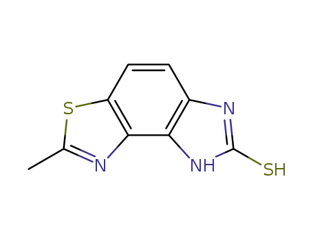 Molecular Structure of 114163-54-1 (6H-Imidazo[4,5-e]benzothiazole-7-thiol,2-methyl-(6CI))