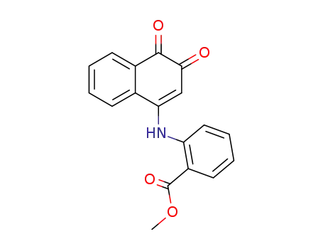 Molecular Structure of 114832-13-2 (methyl 2-((3,4-dihydro-3,4-dioxo-1-naphthalenyl)amino)benzoate)