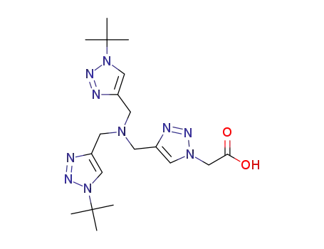 Molecular Structure of 1334179-85-9 (1H-1,2,3-Triazole-1-acetic acid, 4-[[bis[[1-(1,1-diMethylethyl)-1H-1,2,3-triazol-4-yl]Methyl]aMino]Methyl]-)
