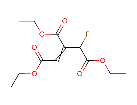 Molecular Structure of 1426-97-7 (triethyl (1Z)-3-fluoroprop-1-ene-1,2,3-tricarboxylate)