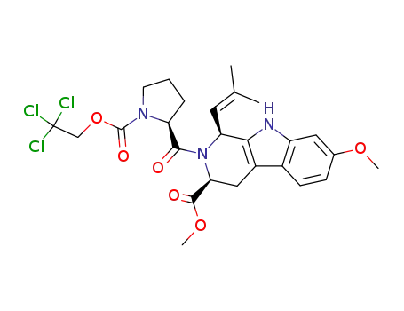 (1S,3S)-7-Methoxy-1-(2-methyl-propenyl)-2-[(S)-1-(2,2,2-trichloro-ethoxycarbonyl)-pyrrolidine-2-carbonyl]-2,3,4,9-tetrahydro-1H-β-carboline-3-carboxylic acid methyl ester
