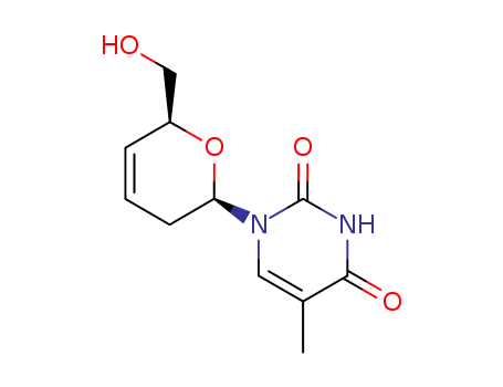 (2R-CIS)-1-(3,6-DIHYDRO-6-(HYDROXYMETHYL)-2H-PYRAN-2-YL)-5-METHYL-2,4(1H,3H)-PYRIMIDINEDIONECAS