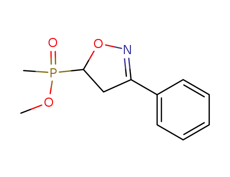 Molecular Structure of 125674-32-0 (methyl methyl(3-phenyl-4,5-dihydroisoxazol-5-yl)phosphinate)