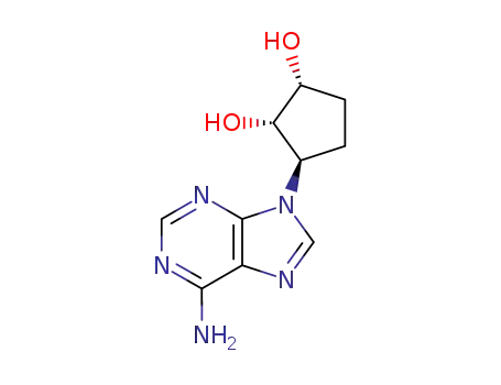 Molecular Structure of 125409-63-4 (9-(2',3'-dihydroxycyclopentan-1'-yl)adenine)