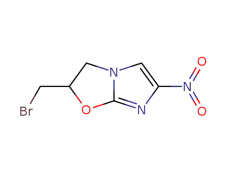 Molecular Structure of 127692-17-5 (2-(bromomethyl)-6-nitro-2,3-dihydroimidazo[2,1-b][1,3]oxazole)