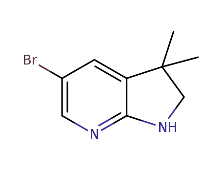 Molecular Structure of 1365033-62-0 (5-bromo-3,3-dimethyl-2,3-dihydro-1H-pyrrolo[2,3-b]pyridine)