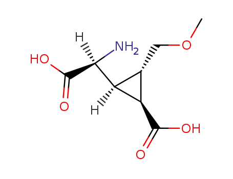 Molecular Structure of 130532-53-5 (2-(2-carboxy-3-methoxymethylcyclopropyl)glycine)