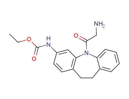 Carbamic acid, (5-(aminoacetyl)-10,11-dihydro-5H-dibenz(b,f)azepin-3-yl)-, ethyl ester