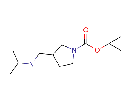 Molecular Structure of 1303967-33-0 (tert-butyl 3-((isopropylamino)methyl)pyrrolidine-1-carboxylate)