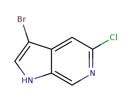 Molecular Structure of 1167056-96-3 (3-BroMo-5-chloro-6-azaindole)