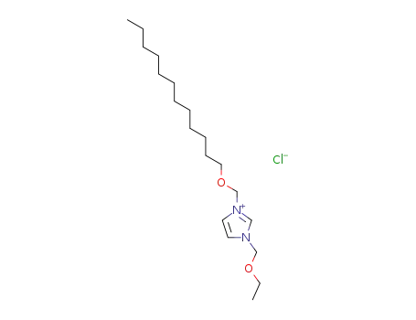 Molecular Structure of 118179-06-9 (1-Dodecyloxymethyl-3-ethoxymethyl-3H-imidazol-1-ium; chloride)