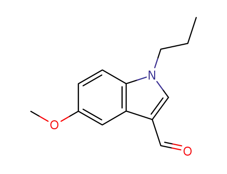 Molecular Structure of 128600-67-9 (5-METHOXY-1-PROPYL-1H-INDOLE-3-CARBALDEHYDE)