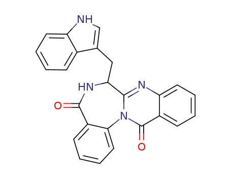 Quinazolino[3,2-a][1,4]benzodiazepine-5,13-dione,6,7-dihydro-7-(1H-indol-3-ylmethyl)-, (7S)-