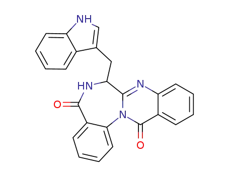 Quinazolino[3,2-a][1,4]benzodiazepine-5,13-dione,6,7-dihydro-7-(1H-indol-3-ylmethyl)-, (7S)-
