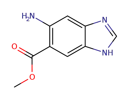 Molecular Structure of 181284-95-7 (1H-Benzimidazole-5-carboxylicacid,6-amino-,methylester)