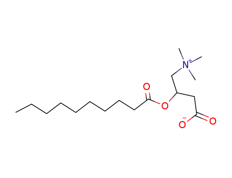 Molecular Structure of 1492-27-9 (2-(1-hydroxy-2-trimethylazaniumylethyl)-3-oxododecanoate)
