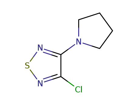 Molecular Structure of 173053-55-9 (3-CHLORO-4-PYRROLIDIN-1-YL-[1,2,5]THIADIAZOLE)