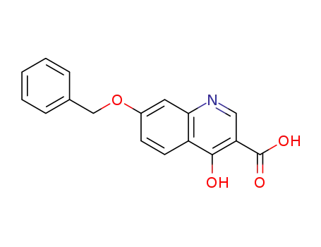 Molecular Structure of 17825-22-8 (7-(benzyloxy)-4-oxo-1,4-dihydroquinoline-3-carboxylic acid)