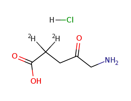 Molecular Structure of 187237-35-0 (5-AMINOLEVULINIC-2,2-D2 ACID HCL)