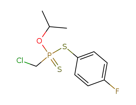 Molecular Structure of 1714-03-0 ((Chloromethyl)phosphonodithioic acid S-(p-fluorophenyl)O-isopropyl ester)