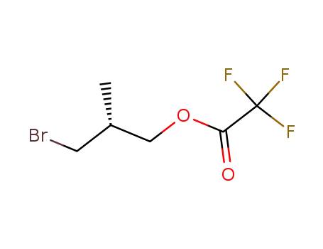 Molecular Structure of 93290-77-8 (Acetic acid, trifluoro-, 3-bromo-2-methylpropyl ester, (R)-)