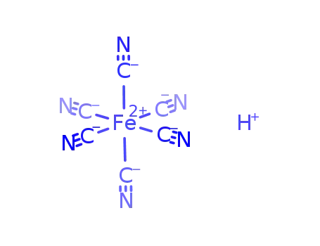 Molecular Structure of 17126-47-5 (Ferrate(4-),hexakis(cyano-kC)-,hydrogen (1:4), (OC-6-11)-)