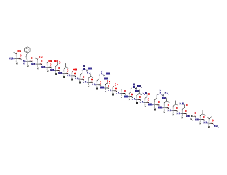 Molecular Structure of 19665-15-7 (H-THR-PHE-THR-SER-GLU-LEU-SER-ARG-LEU-ARG-ASP-SER-ALA-ARG-LEU-GLN-ARG-LEU-LEU-GLN-GLY-LEU-VAL-NH2)