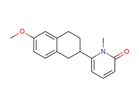 Molecular Structure of 93407-17-1 (6-(6-methoxytetralin-2-yl)-1-methyl-pyridin-2-one)