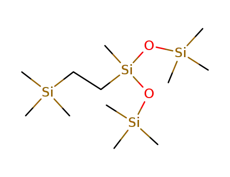 Molecular Structure of 18077-53-7 (1,1,1,3,5,5,5-heptamethyl-3-[2-(trimethylsilyl)ethyl]trisiloxane)