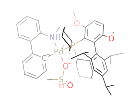 Methanesulfonato(2-Dicyclohexylphosphino-3,6-dimethoxy-2',4',6'-tri-i-propyl-1,1'-biphenyl)(2'-methylamino-1,1'-biphenyl-2-yl)palladium(II)