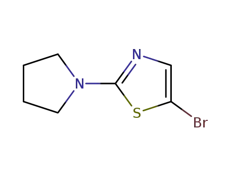 Molecular Structure of 933696-74-3 (5-BroMo-2-pyrrolidinothiazole)
